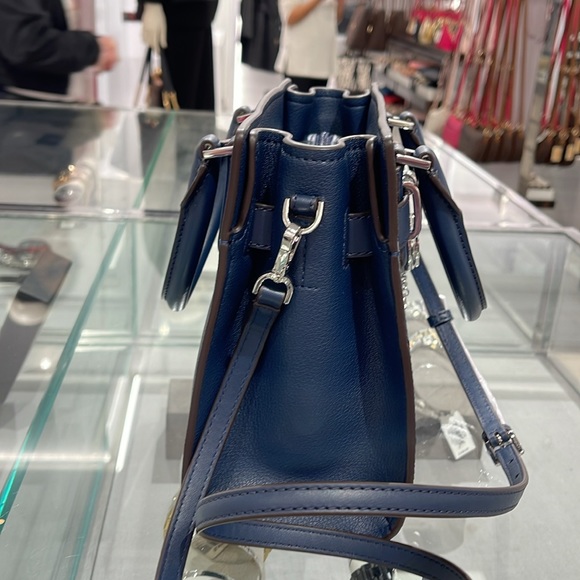 Michael Kors Hamilton Small Satchel Shoulder Crossbody Bag 
Navy Multi 
NWT - Picture 8 of 16